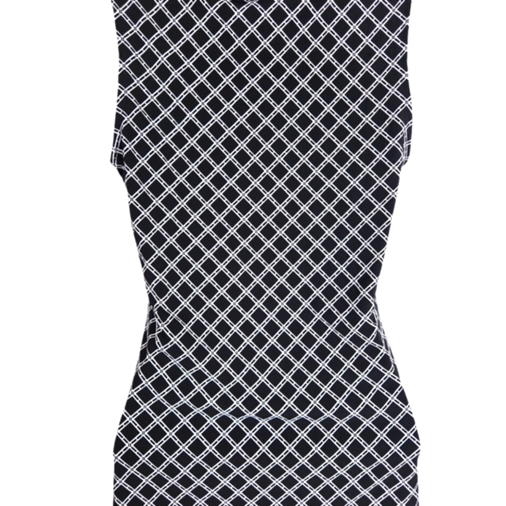 White House/Black Market, women's black and white plaid top, Sz XXS - Picture 3 of 5